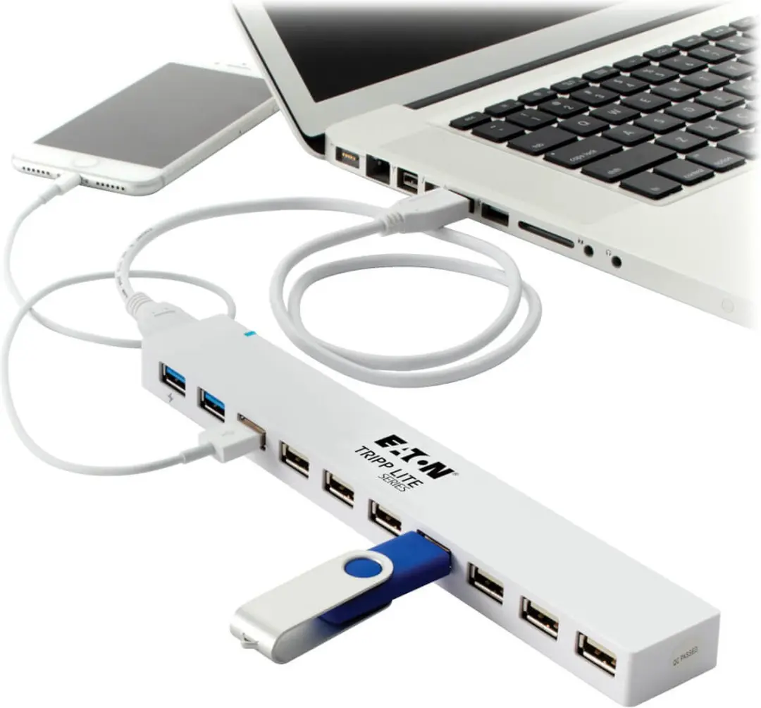Tripp Lite U360-010C-2X3 USB Hub 10 Poorten - Wit