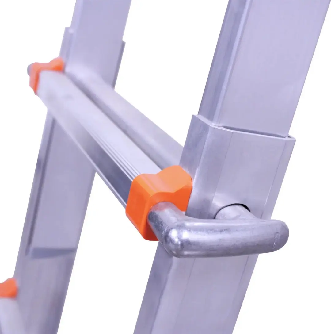 Waku Telescopische Vouwladder 4x5 Sporten - Aluminium
