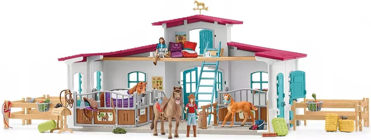 Schleich Horse Club - Lakeside Equestrian Centre + accessoires, figuur set voor kinderen 5+