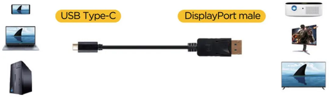 Gembird USB-C naar DisplayPort Adapter 4K60 - 2m