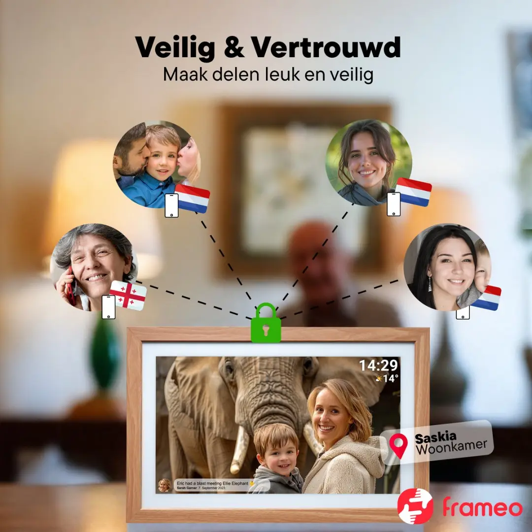 Denver Digitale Fotolijst PFF2162LW 21.5" - Full HD - 32GB - IPS Touchscreen - Hout - afbeelding 6 van 6