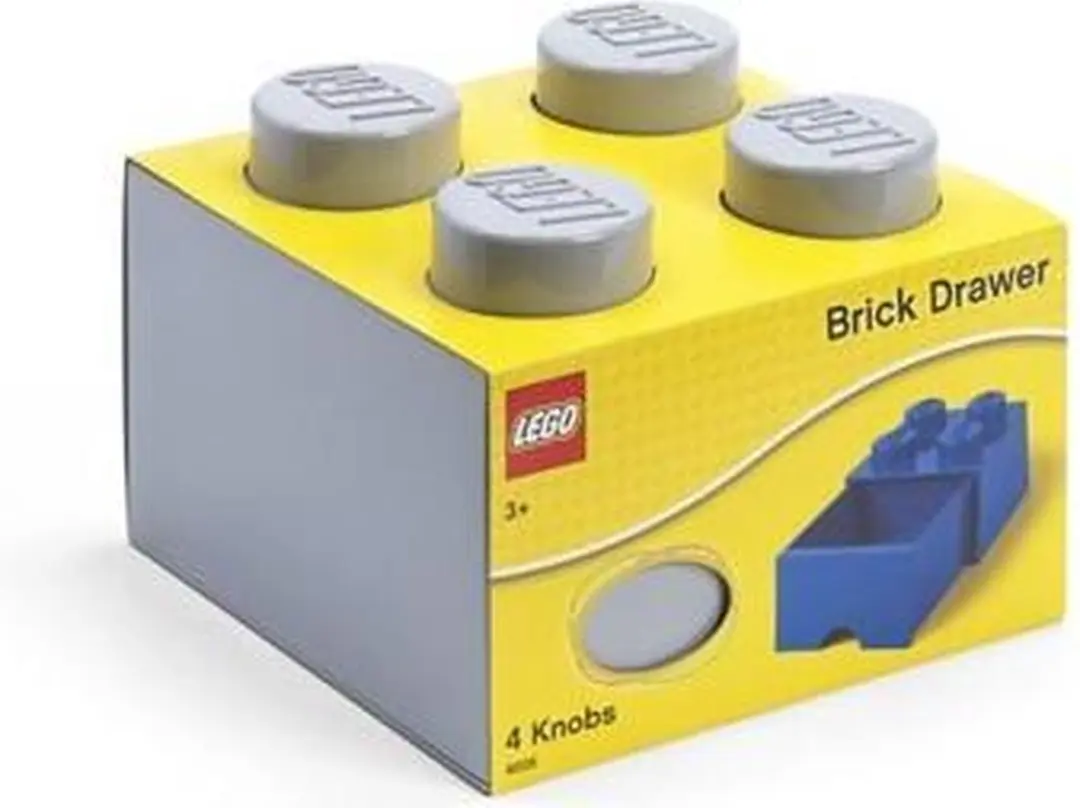 LEGO Brick 4 Opbergbox Grijs 5.7L