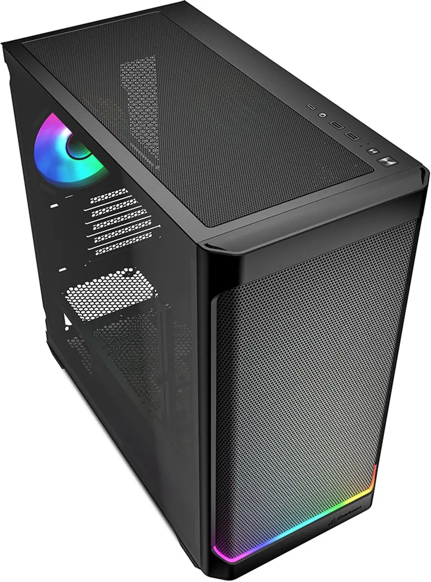 Sharkoon MK4W RGB Micro Tower - Zwart