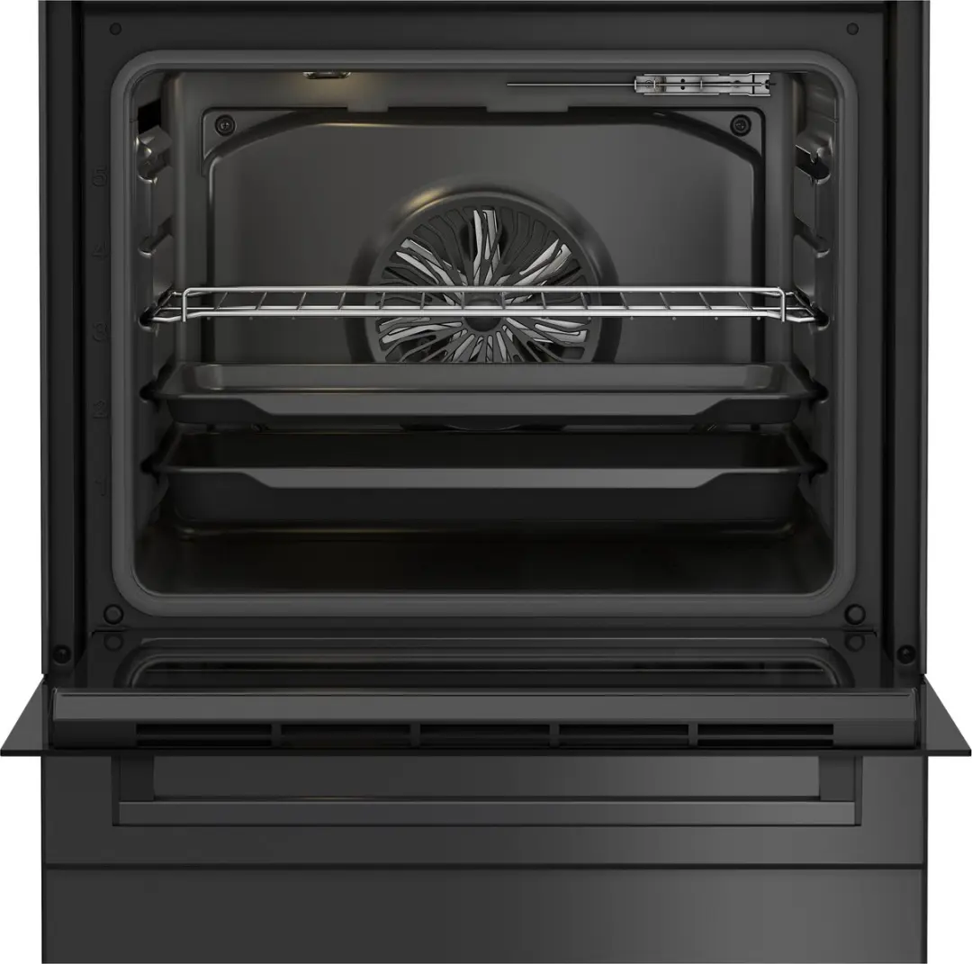 Beko FBM6701A Vrijstaand Fornuis - 4 Kookzones - Antraciet/Zwart