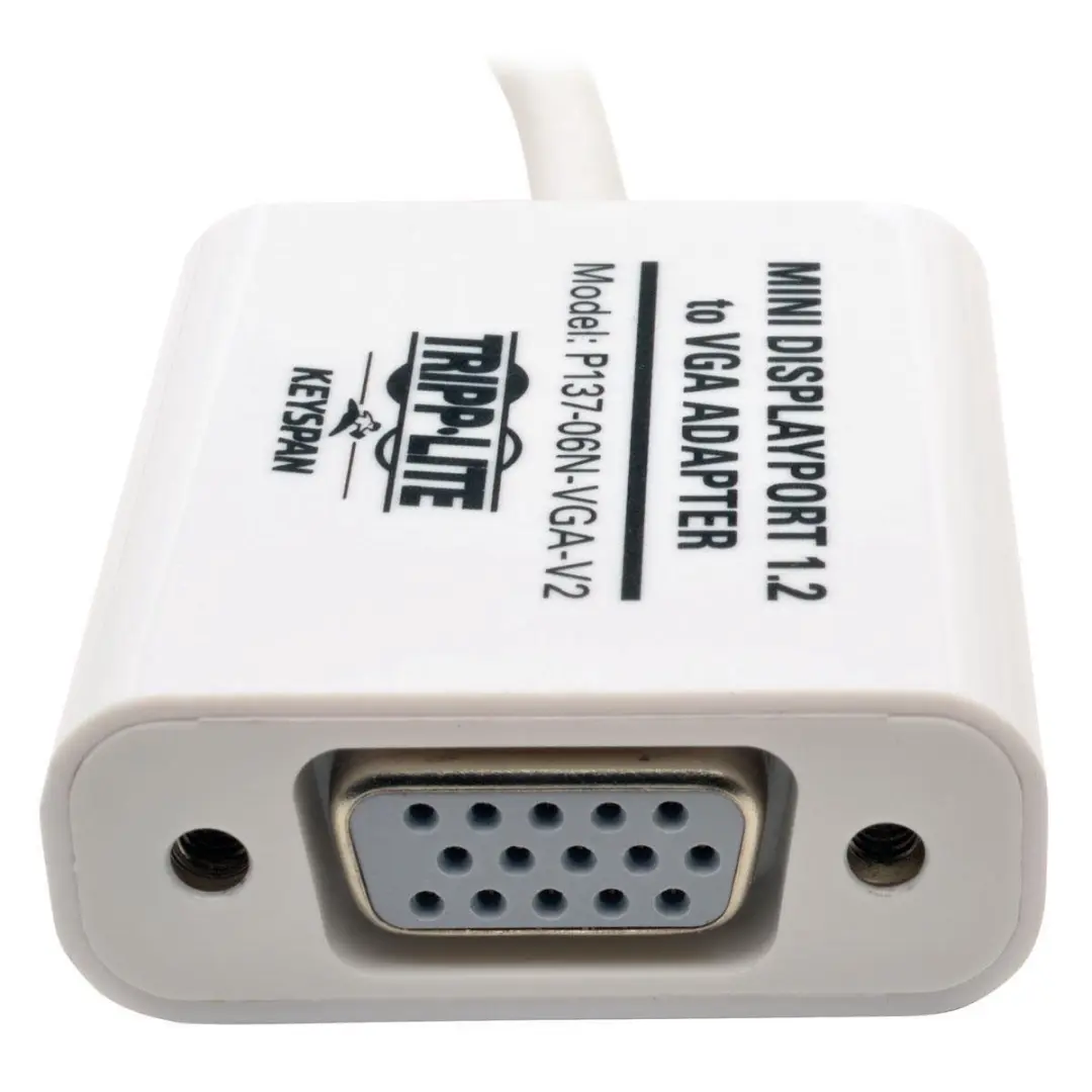 Tripp Lite P137-06N-VGA-V2 Mini DisplayPort naar VGA Adapter - Wit