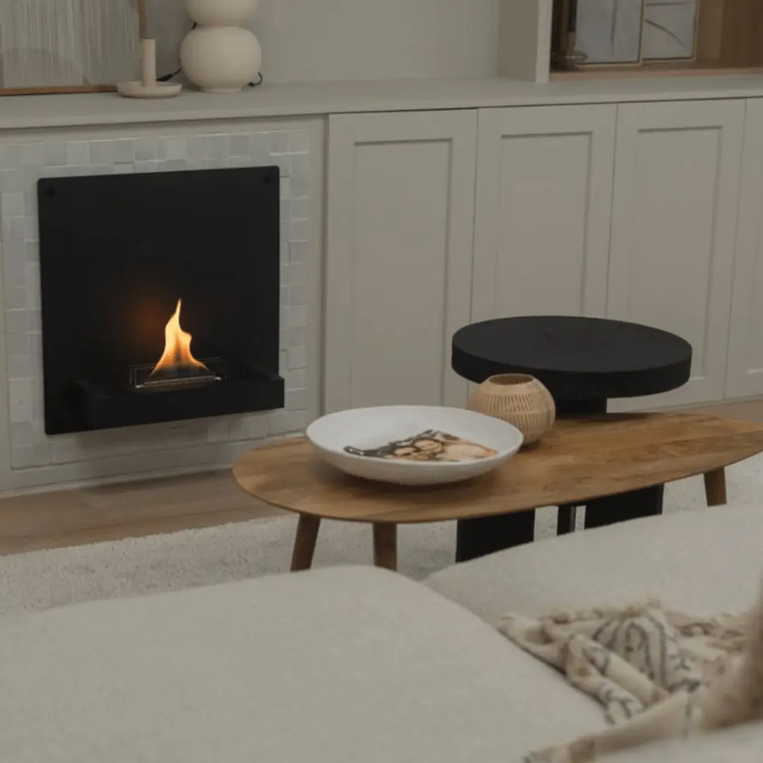 Tenderflame Square 180 Design Haard - 2000W - Schwarz