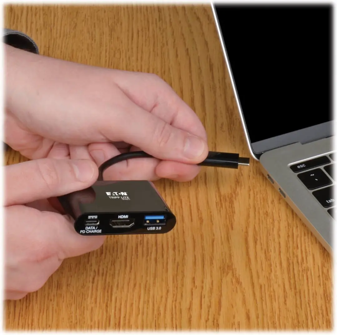 Tripp Lite U444-06N-H4UB-C USB-C Adapter - HDMI + USB-A - 15cm - Zwart