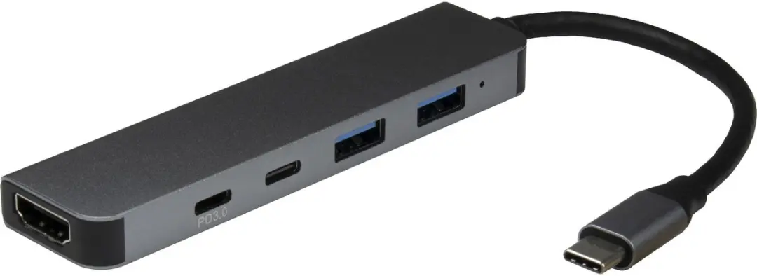Intertech H-469-1 USB 3.2 Gen 1 Type-C Kabel - 5000 Mbit/s - Zwart