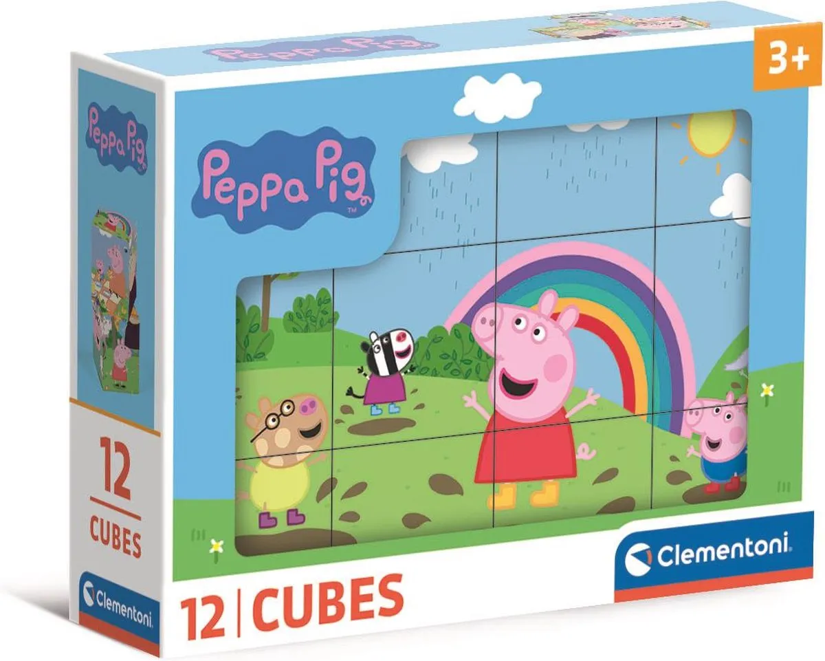 Clementoni Peppa Pig 12 Blokken Puzzel