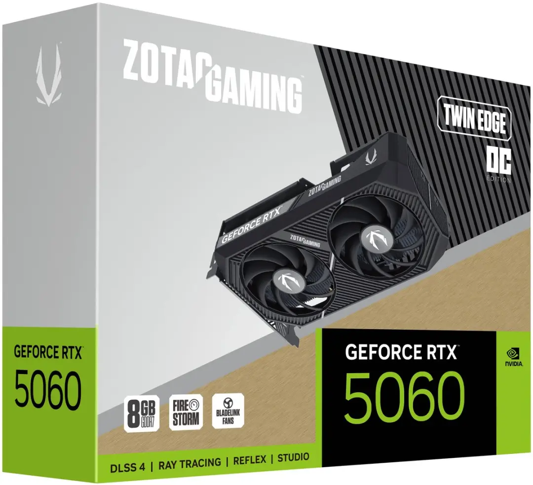 Zotac Twin Edge OC RTX 5060 Grafische Kaart - 8GB GDDR7