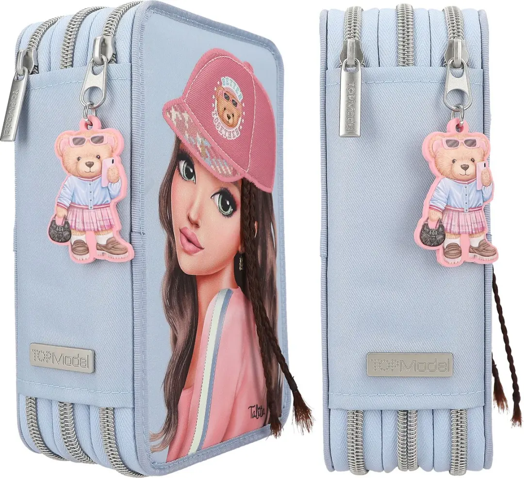 Depesche TOPModel 3-Vaks Gevulde Etui Team Teddy - Blauw