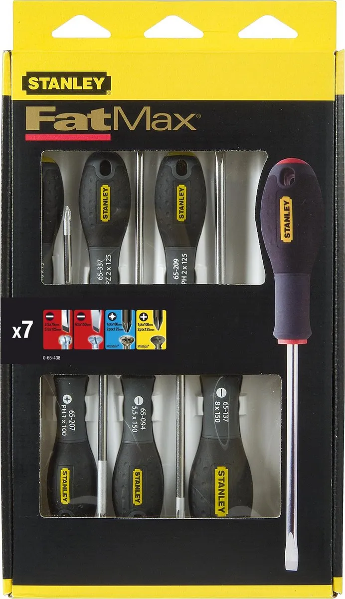 Stanley FatMax 7-delig Schroevendraaierset 0-65-438 - Zwart