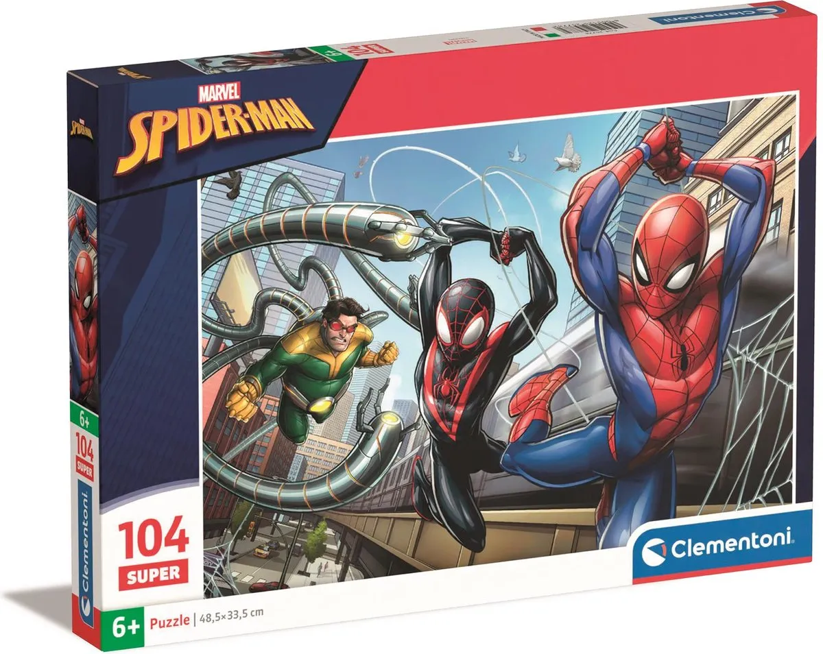 Clementoni Spider-Man Marvel Puzzel 104 Stukjes