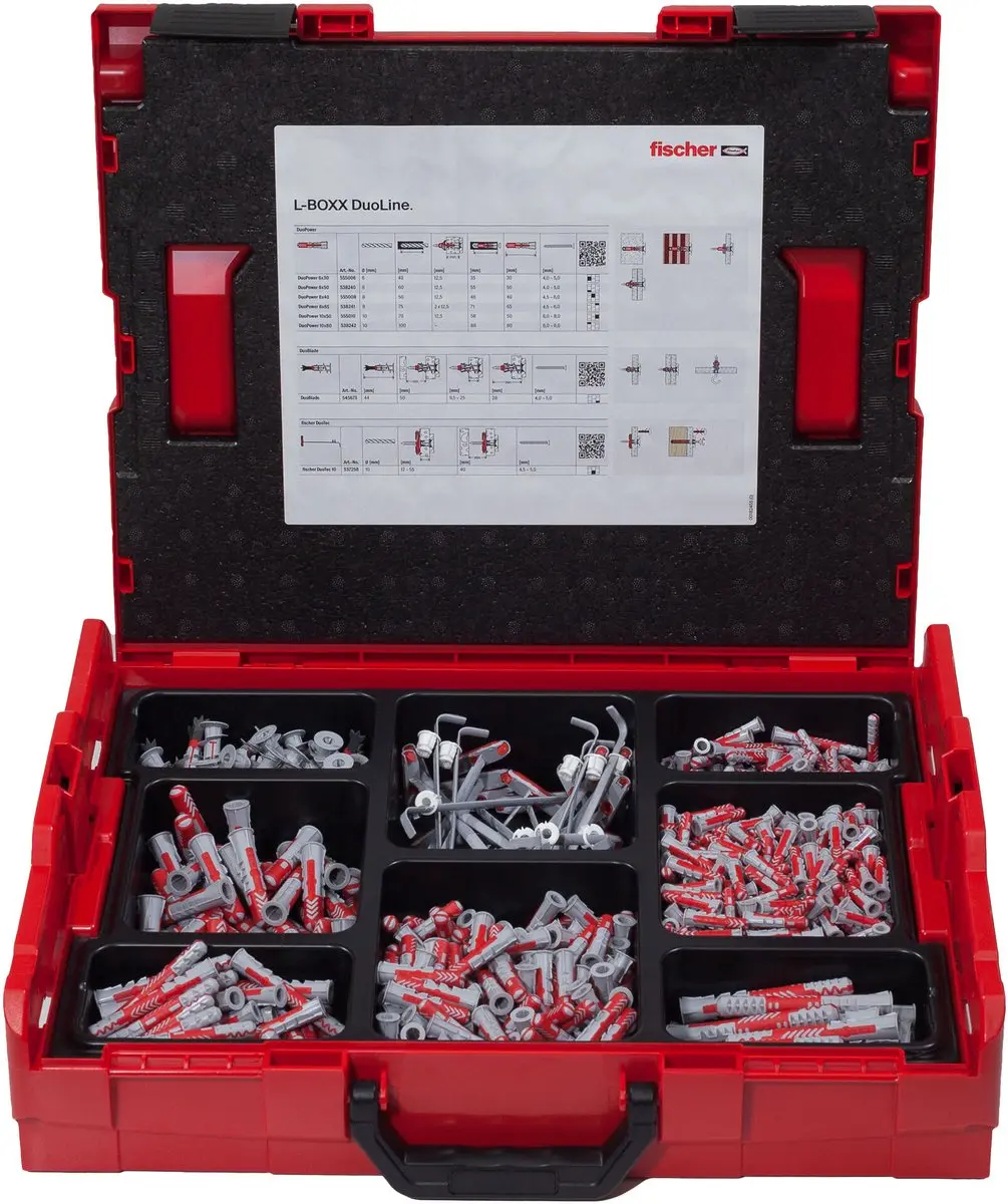 Fischer DuoPower Plugset L-BOxx 102 560491 - 833 Stuks - Wit
