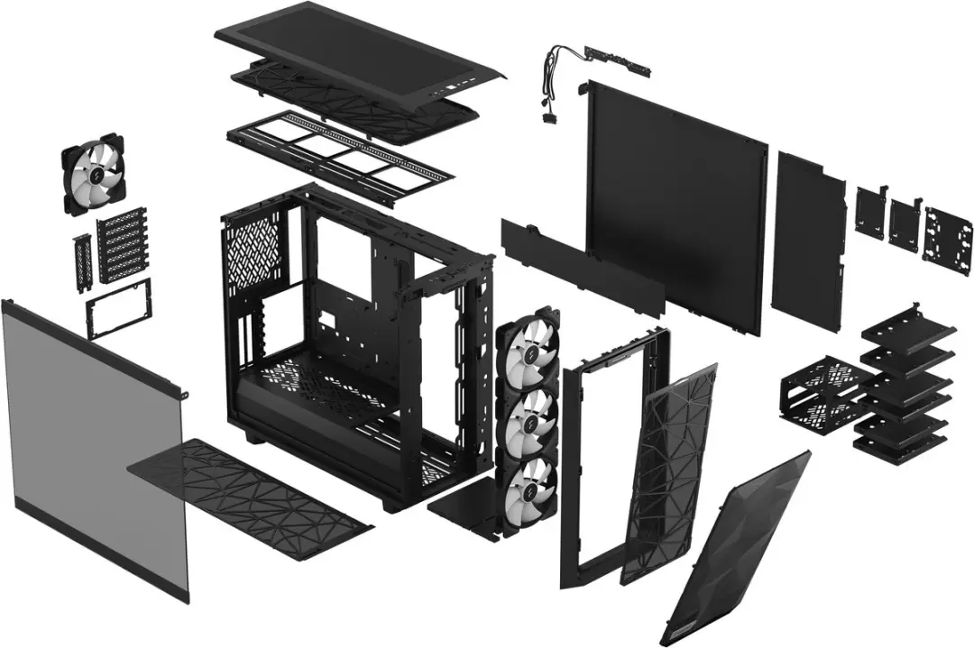 Fractal Design Meshify 2 RGB Black PC-Case - 4 Ventilatoren