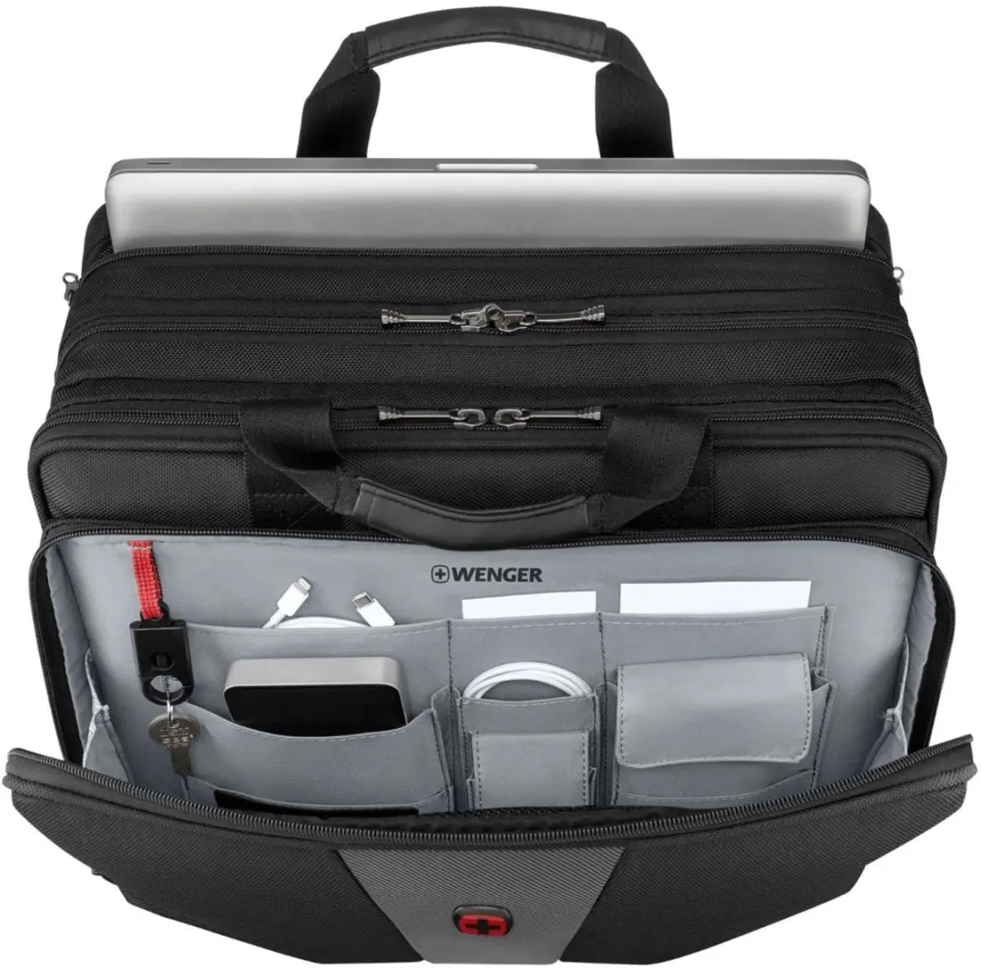 Wenger Legacy 17" Laptoptas - 56x25x56cm - 6 Vakken - Zwart - afbeelding 6 van 6