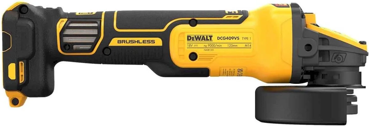 DeWalt DCG409VSN Accu Haakse Slijper 125mm - 18V