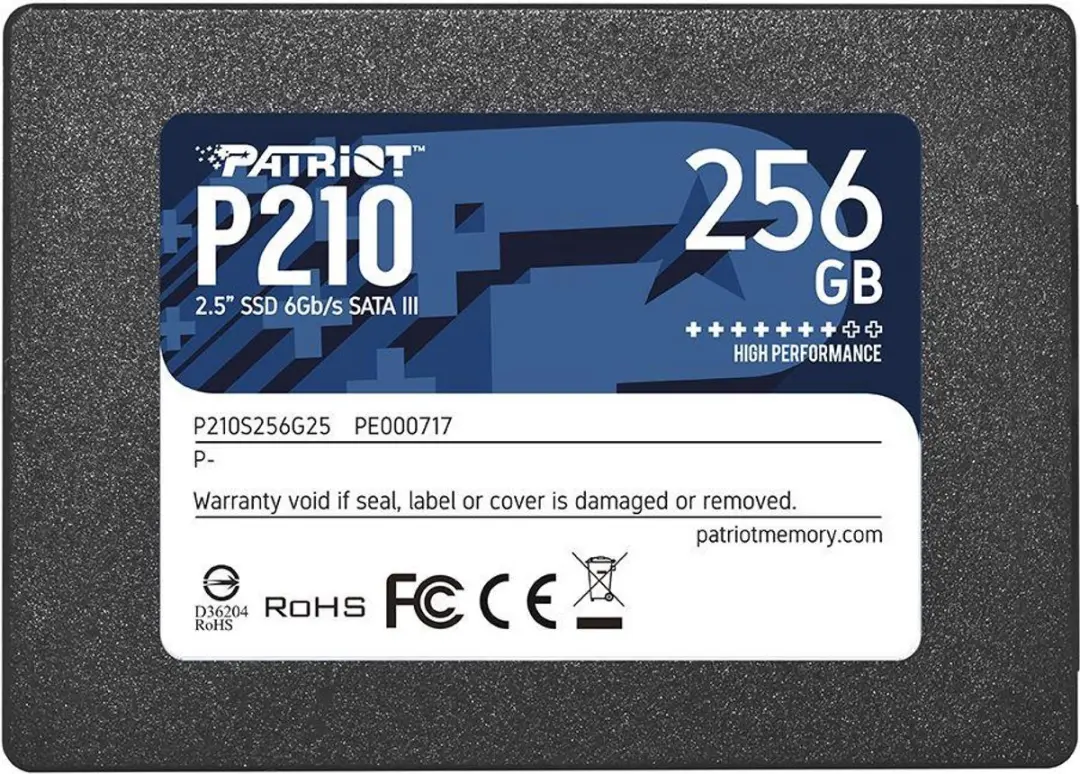Patriot Memory P210 SSD 256GB - 2,5" SATA - tot 520 MB/s