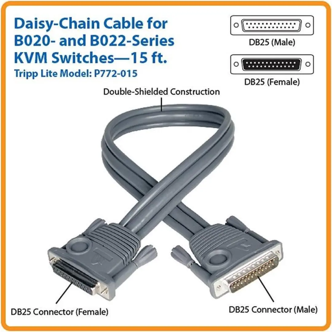 Tripp Lite P772-015 KVM-kabel 4,57m - Zwart