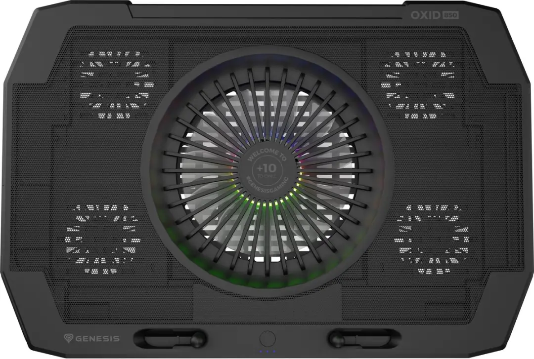 Genesis OXID 850 Laptopkoeler 17,3" - 5 Ventilatoren - Zwart - afbeelding 6 van 6
