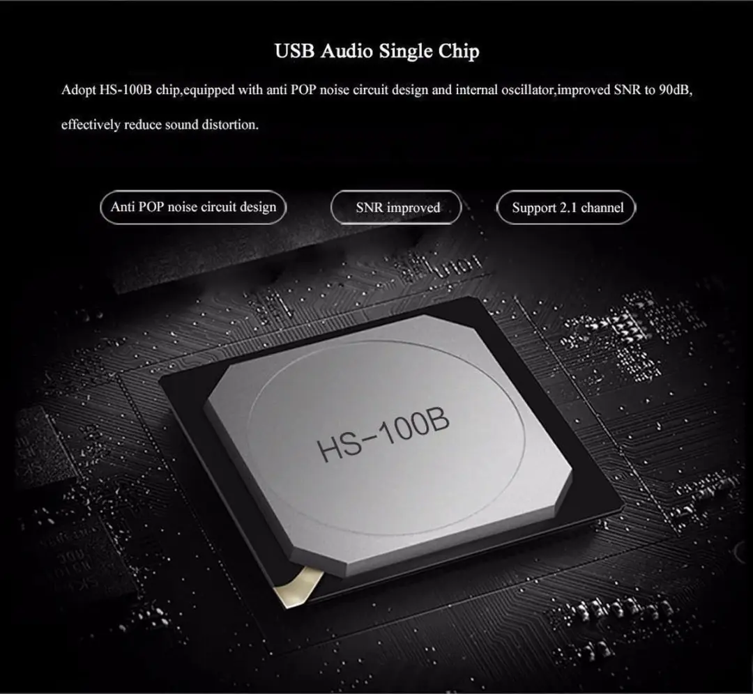 Vention V014-B USB Geluidskaart - 3.5mm AUX/Microfoon - Zwart