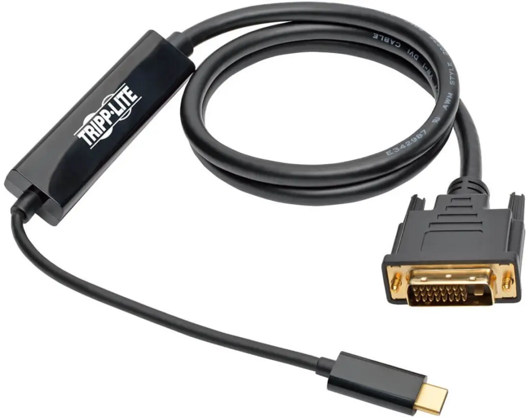 Tripp Lite U444-003-D USB-C naar DVI-D Kabel 0,9m - Zwart