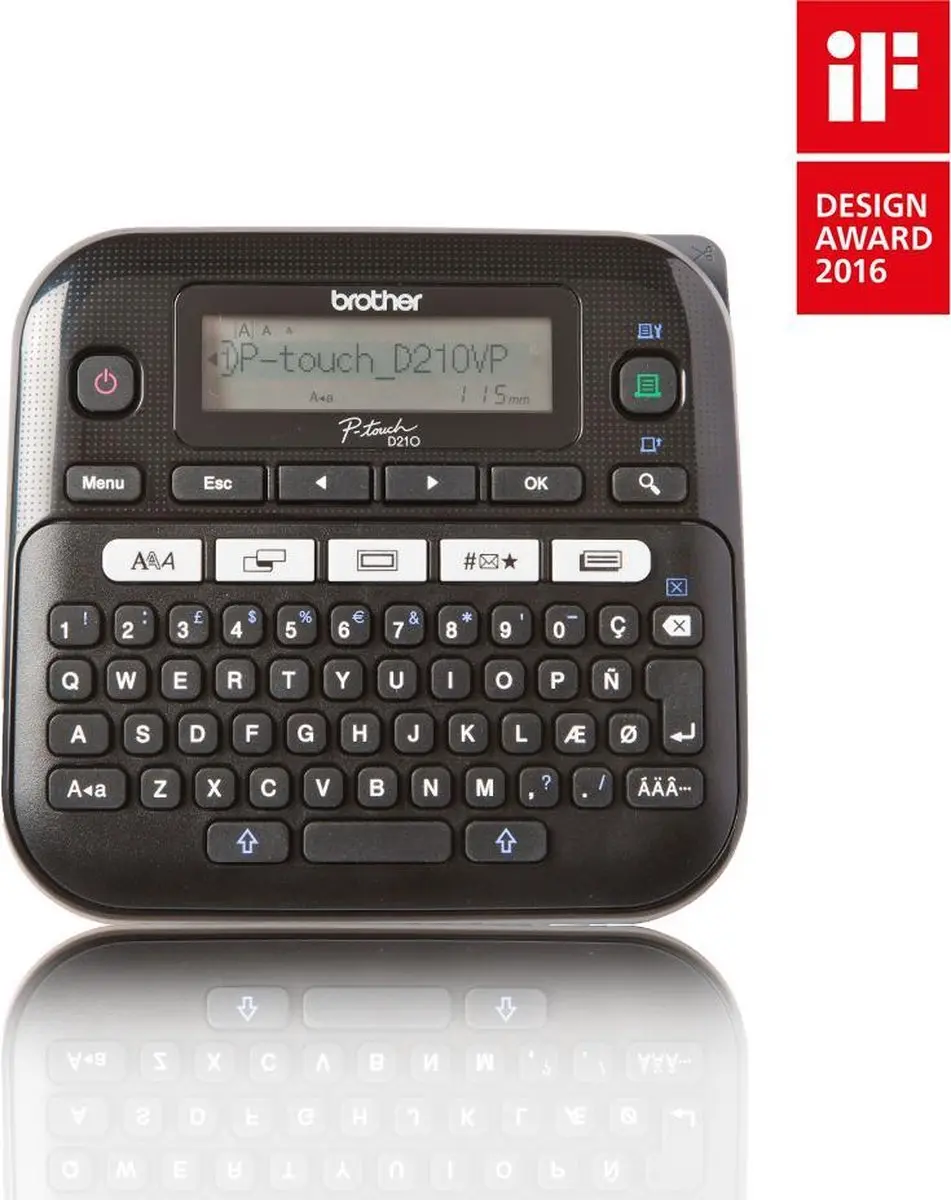Brother PT-D210VP Thermische Labelprinter - QWERTY - Zwart