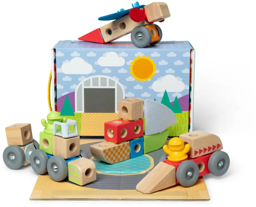 Blockables Voertuigen Speelset Melissa & Doug - 54 Stuks - Meerkleurig - afbeelding 6 van 6