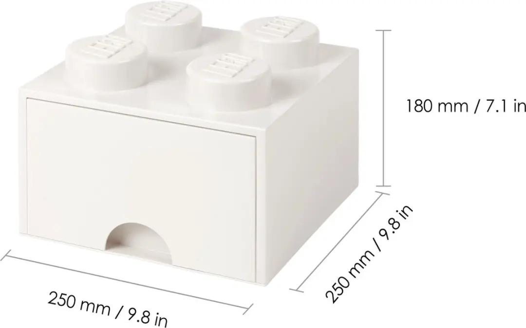 Lego - Opbergbox met Lade Brick 4 - Polypropyleen - Wit