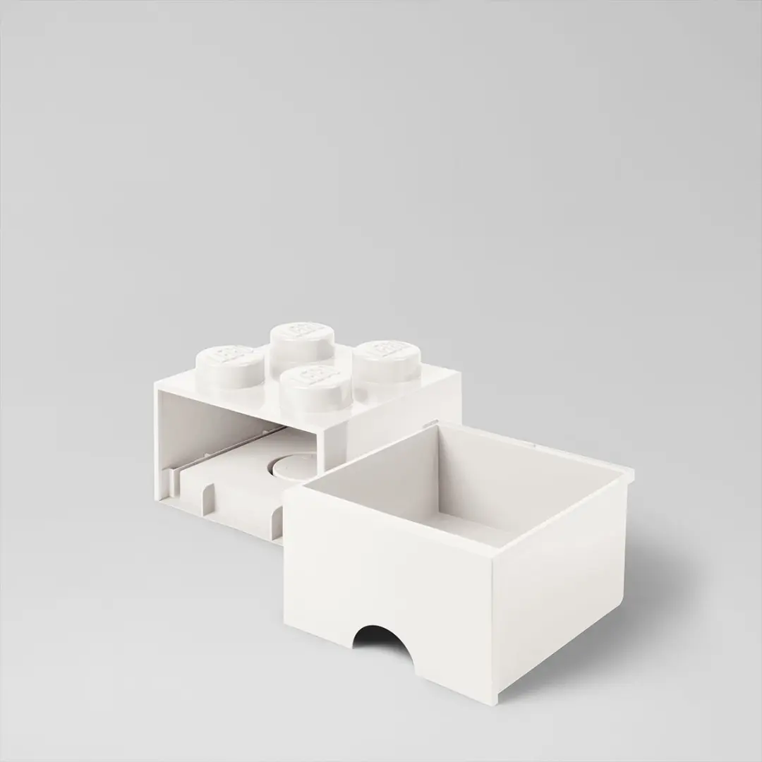 Lego - Opbergbox met Lade Brick 4 - Polypropyleen - Wit