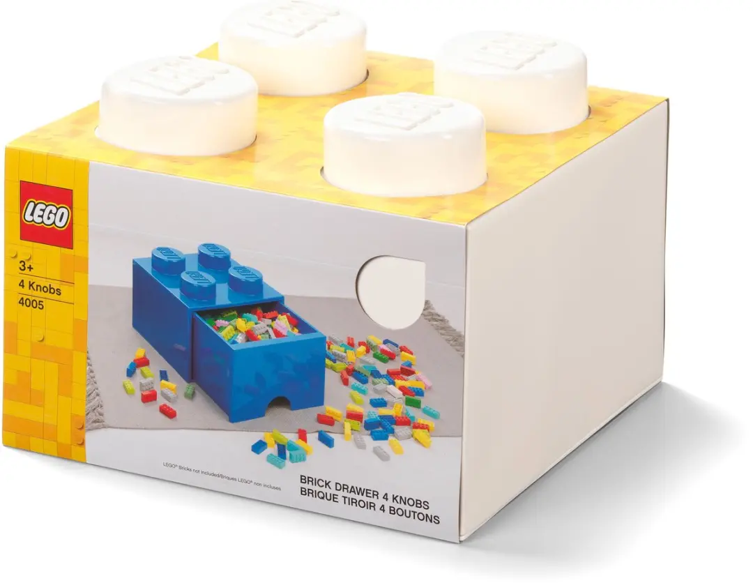 Lego - Opbergbox met Lade Brick 4 - Polypropyleen - Wit