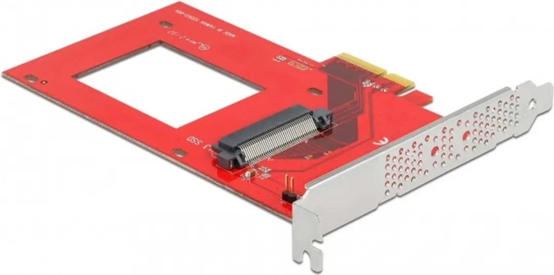 Delock PCI Express x4 Kaart naar U.3 Intern - Rood/Zilver