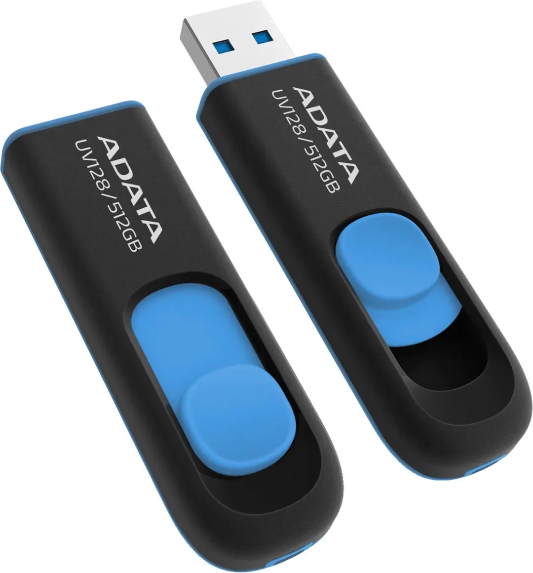 ADATA UV128 AUV128-512G-RBE USB-stick 512GB - Zwart/Blauw
