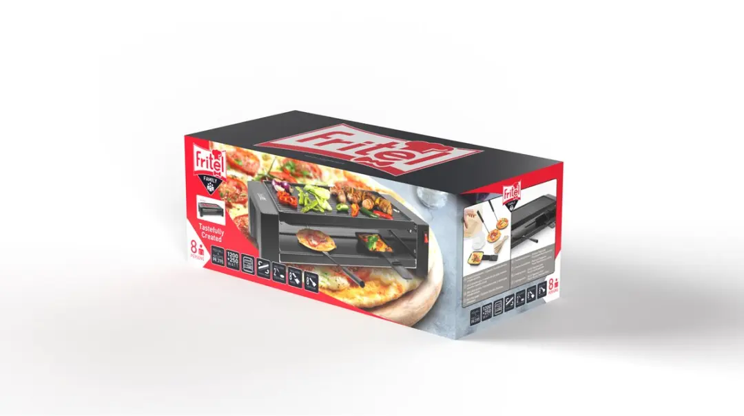 Fritel PR 3195 Pizza-Raclette Grill 1200W - 8 Pers