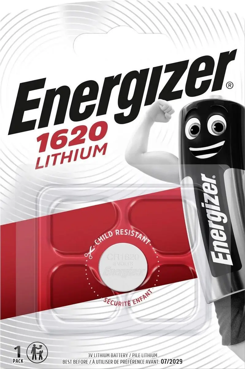 Energizer CR1620 Knoopcel - 3V