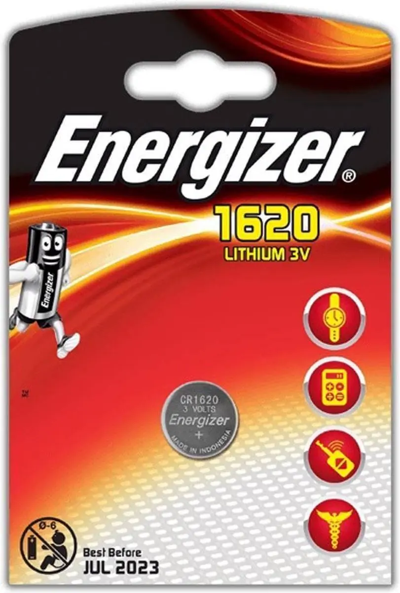 Energizer CR1620 Knoopcel - 3V