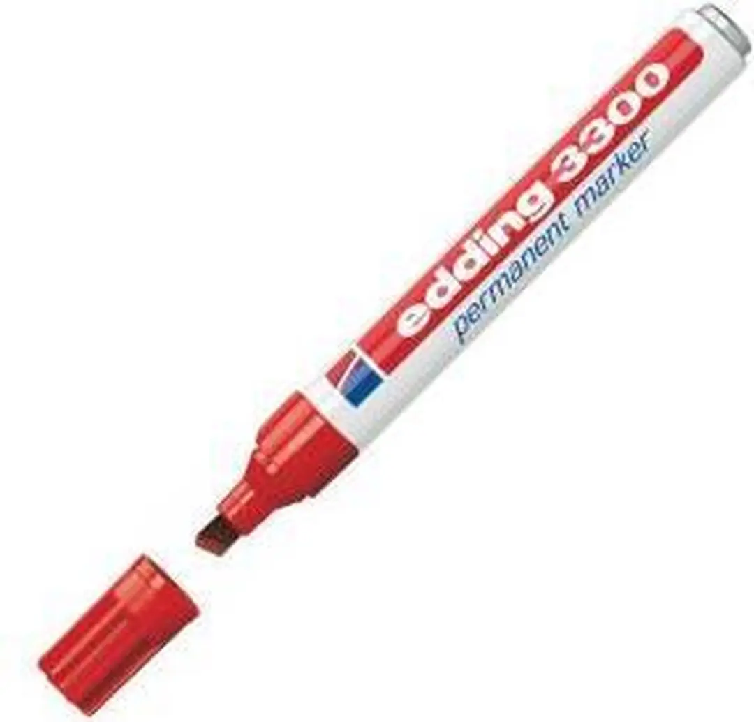 edding 3300 Permanent Beitelvormig 1-5mm - Rood
