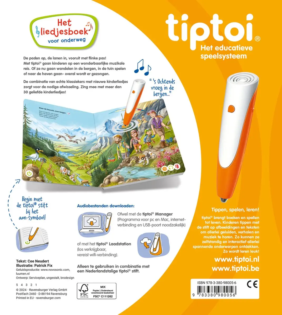 tiptoi Het Liedjesboek voor onderweg 1433405