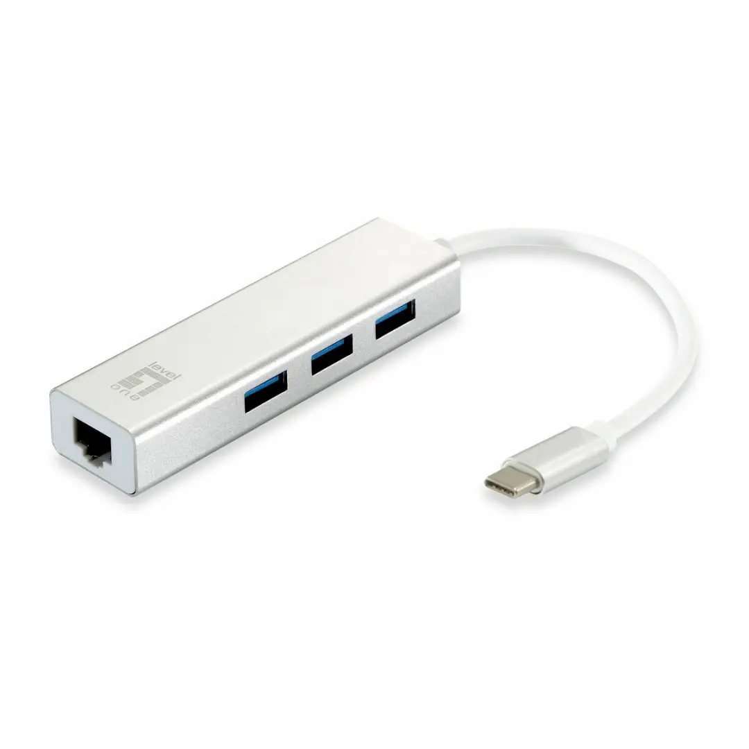 LevelOne USB-0504 USB-Netwerkadapter 1000 Mbit/s - Argento