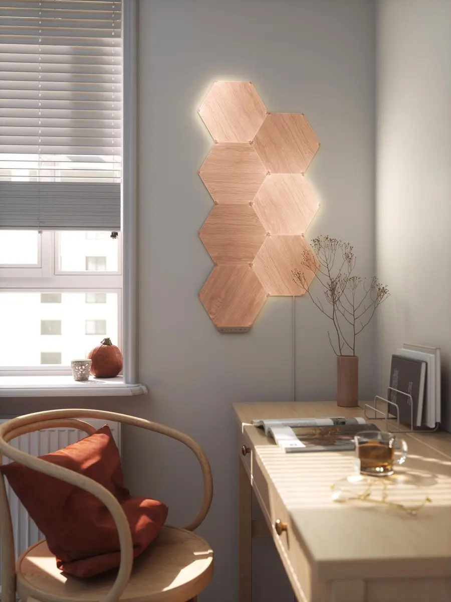 Nanoleaf Elements Hexagons Starterkit - 13 Panelen - Hout - afbeelding 6 van 6