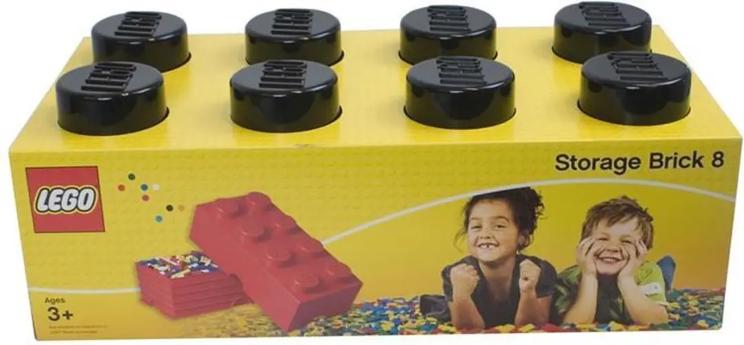 LEGO Brick 8 Opbergbox - Zwart - afbeelding 6 van 6