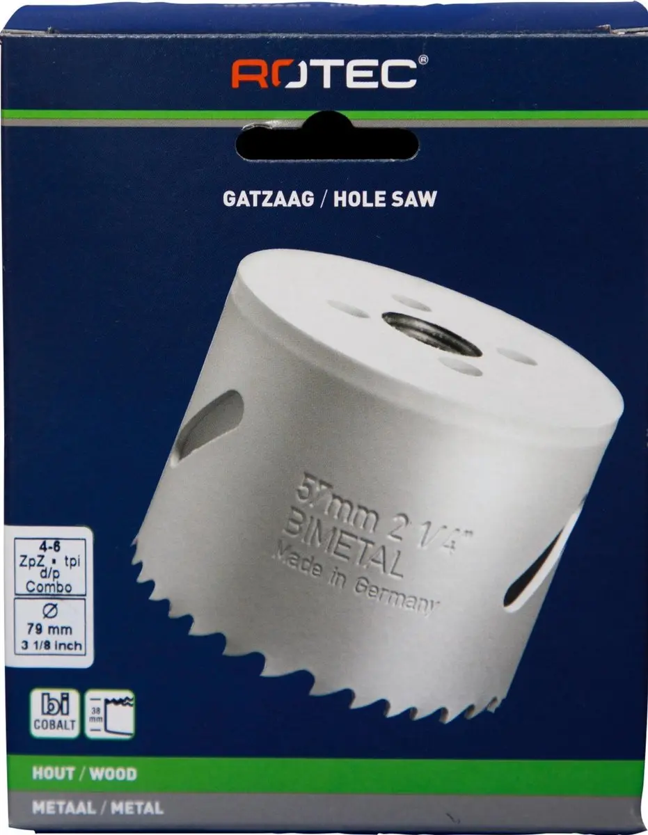 HSS Bi-Metaal Gatzaag 79mm - Hout