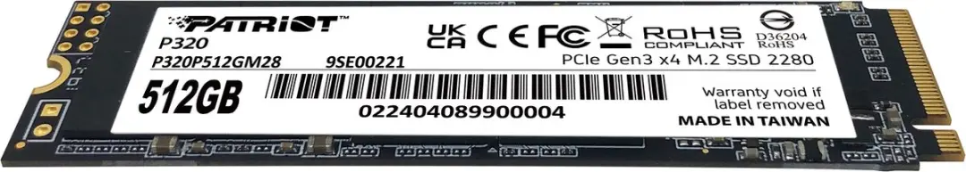 Patriot Viper P320 P320P512GM28 SSD NVMe 512GB
