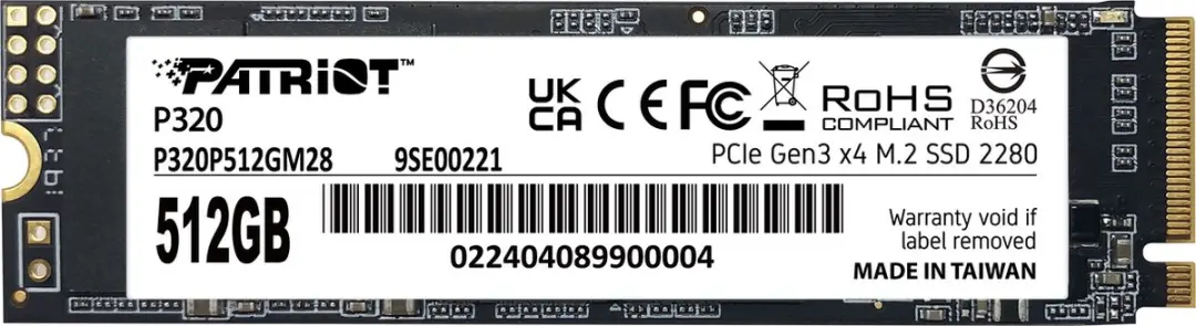 Patriot Viper P320 P320P512GM28 SSD NVMe 512GB