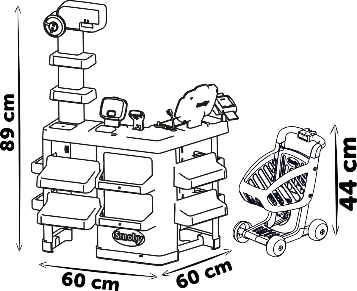 Smoby Super Market Speelgoedwinkeltje - Groen/Beige