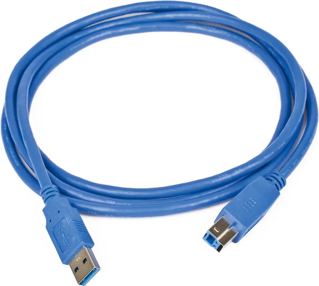 Cablexpert USB-A naar USB-B USB3.0 Kabel 0,5m - Blauw