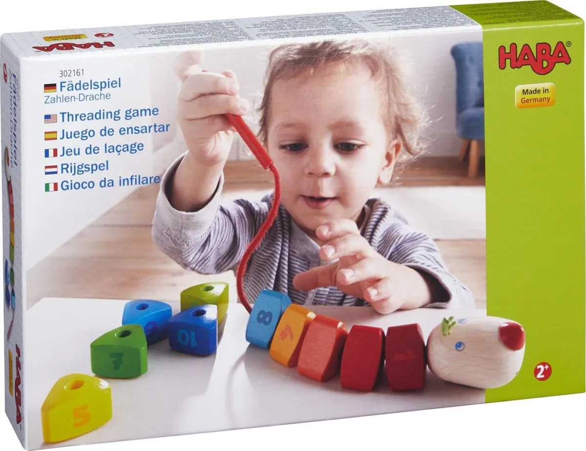 Haba Rijgspel Cijferdraak 302161 - 11-delig