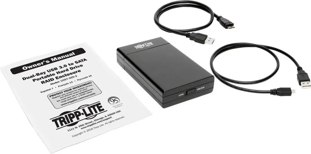 Tripp Lite U357-025-2 Behuizing 2.5" HDD/SSD - Zwart