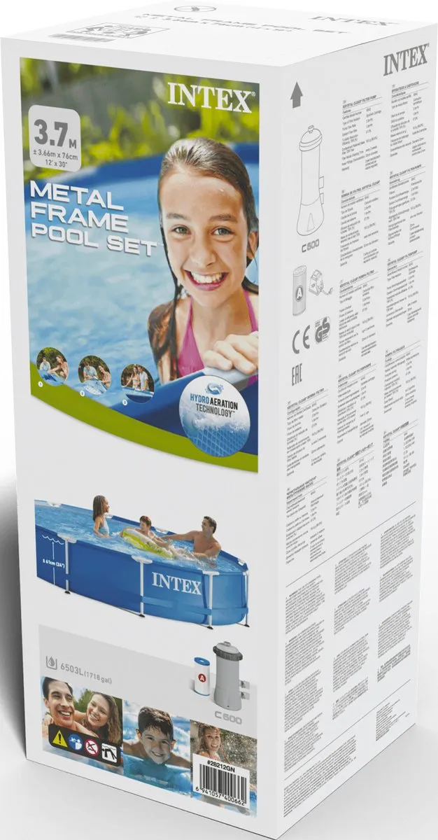 Intex Metal Frame Opzetzwembad 28212GN - Ø366cm x 76cm - Blauw