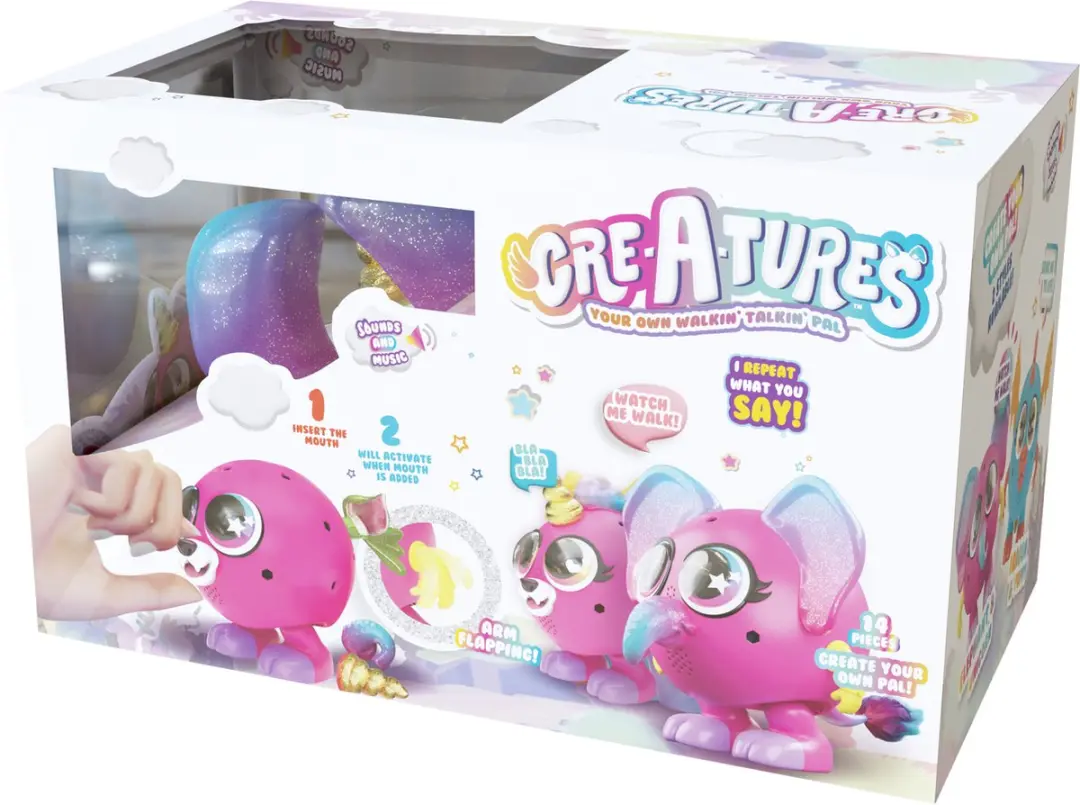 Cre-A-tures Wandelend en Pratend Maatje Olifant & Unicorn